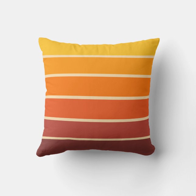 70s Retro Vintage Style Geometric Pattern Cushion (Back)