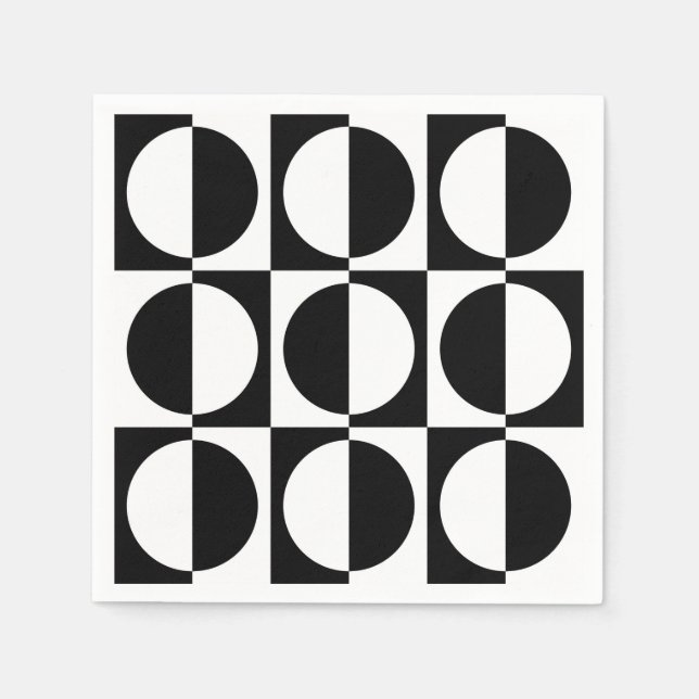 70s Retro Vintage Style Geometric Pattern Napkin (Front)
