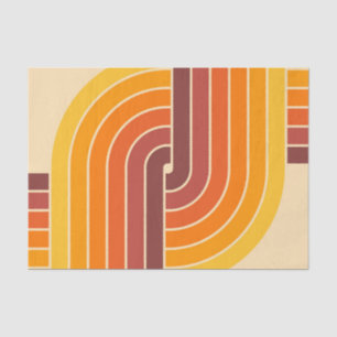 70s Retro Vintage Style Geometric Pattern Tissue Paper