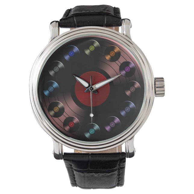 70s Retro Vinyl Record Watch (Front)