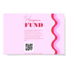 70s Retro Wave Pink and Red Honeymoon Fund Sign