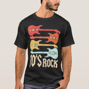 70S Rock Band Guitar Cassette Tape 1970S 70S T-Shirt