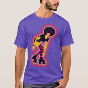 70s Rollerskating Girl Vintage Retro Roller T T-Shirt