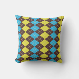 70s Scottish Tartan-Pattern Cushion