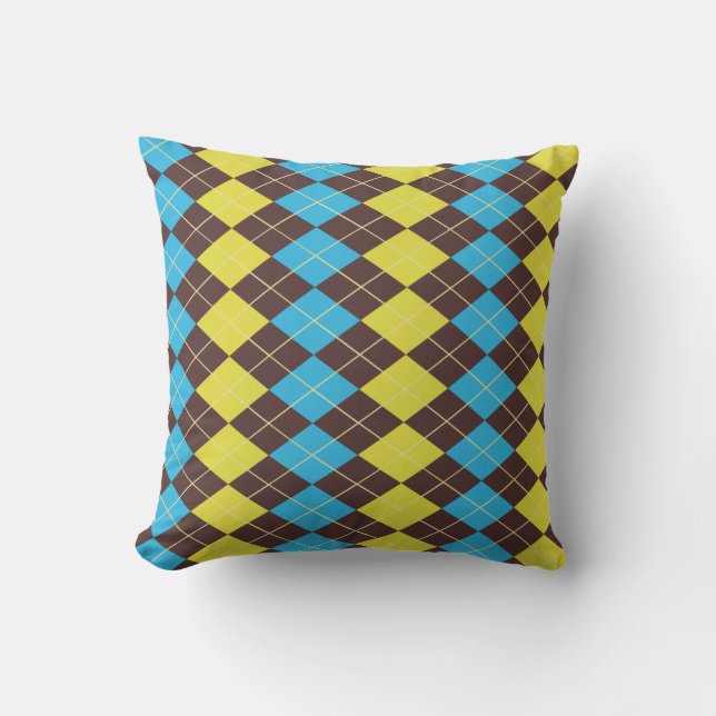 70s Scottish Tartan-Pattern Cushion (Front)