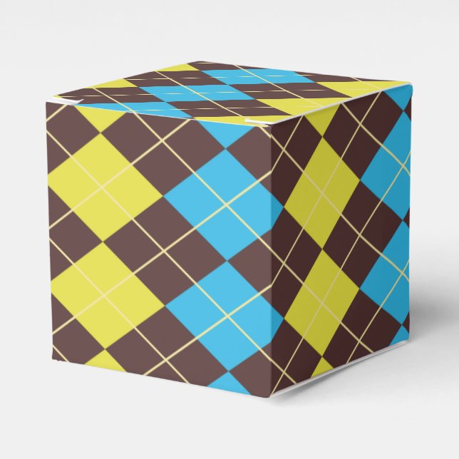 70s Scottish Tartan-Pattern Favour Box (Front Side)