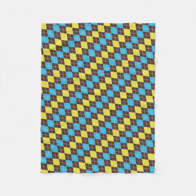 70s Scottish Tartan-Pattern Fleece Blanket (Front)