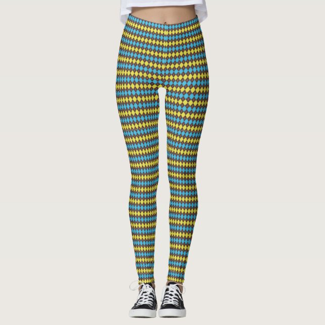 70s Scottish Tartan-Pattern Leggings (Front)