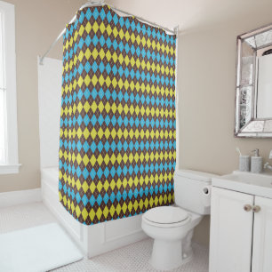70s Scottish Tartan-Pattern Shower Curtain