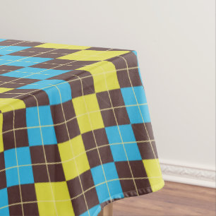 70s Scottish Tartan-Pattern Tablecloth