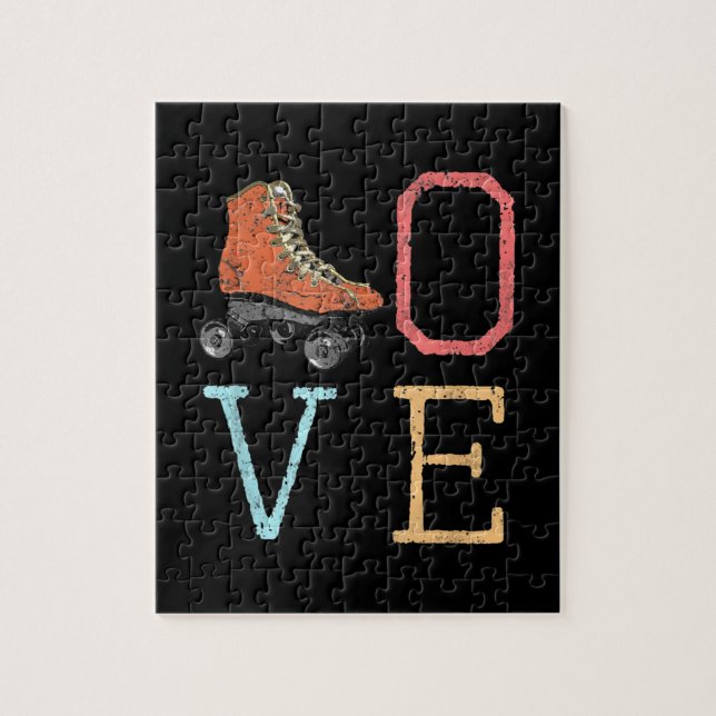 70s skate love -   roller skating jigsaw puzzle (Vertical)