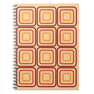 70s square pattern notebook