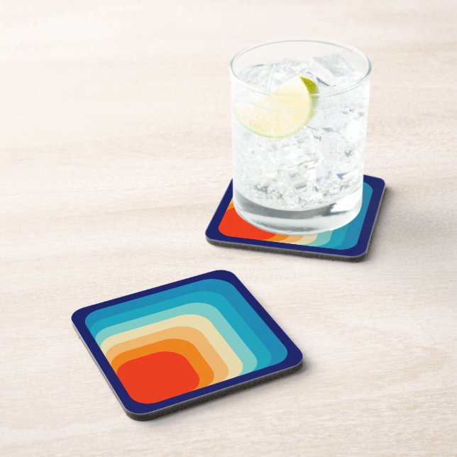 70s Square Rainbow Coaster (Right Side)
