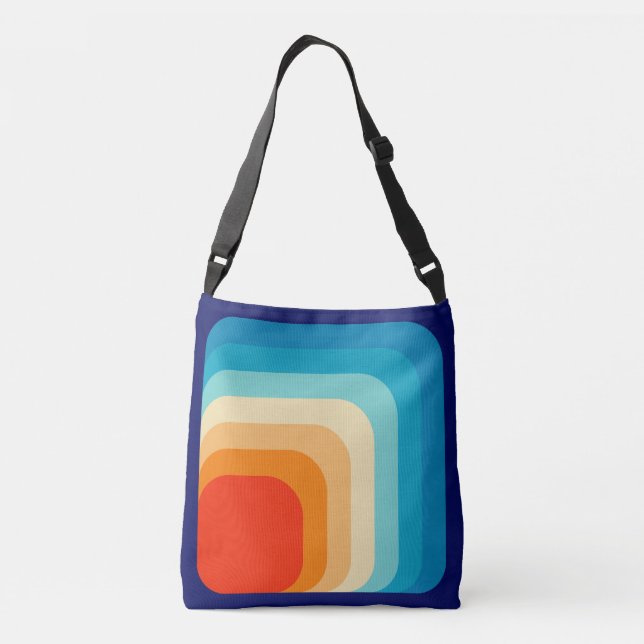 70s Square Rainbow Crossbody Bag (Back)