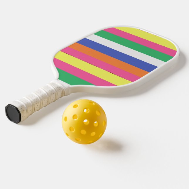 70s Stripe Pickleball Paddle (Laydown 2)
