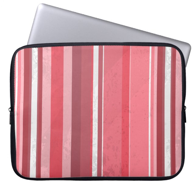 70s Stripes Pink Laptop Sleeve (Front)