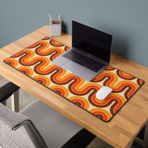 70s Style Geometric Design Desk Mat