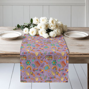 70s Style Runner Groovy Pastel Table Accent