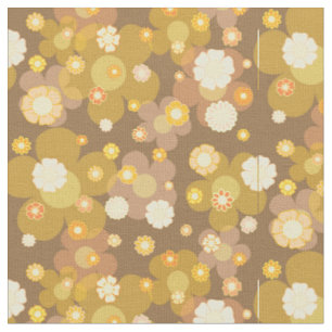 70's style yellow flower power hippie fabric