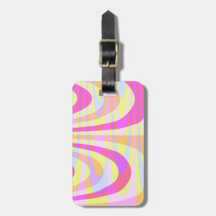 70's Swirls Luggage Tag