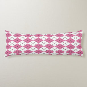 70s Tartan-Pattern Pinky Body Cushion