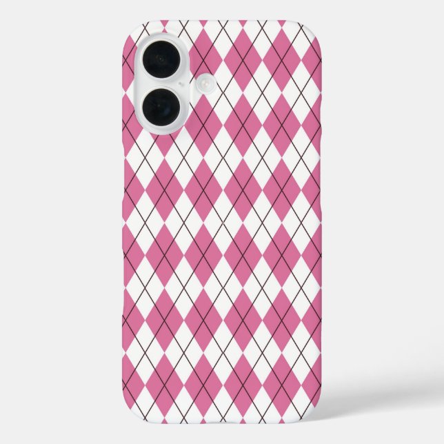 70s Tartan-Pattern Pinky Case-Mate iPhone Case (Back)