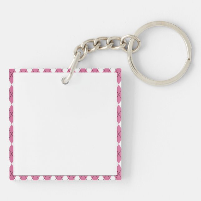 70s Tartan-Pattern Pinky Key Ring (Back)