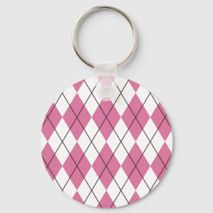 70s Tartan-Pattern Pinky Key Ring