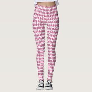 70s Tartan-Pattern Pinky Leggings