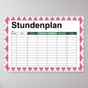 70s Tartan-Pattern Pinky Poster