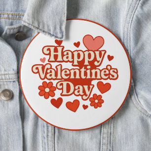 70s, Valentine's Day artwork 6 Cm Round Badge