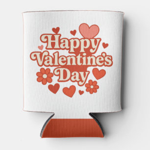 70s, Valentine's Day artwork Can Cooler