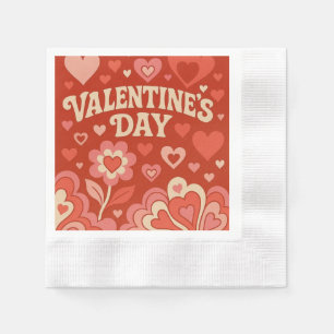 70s, Valentine's Day artwork Napkin