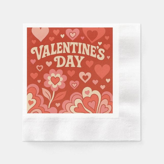 70s, Valentine's Day artwork Napkin (Front)