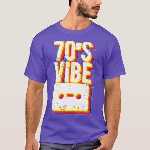 70s Vibe Cassette Tape Rock Party Disco Music T-Shirt