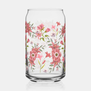 70s vibe flowers can glass