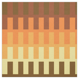 70s vintage brown yellow orange rectangle stripes fabric