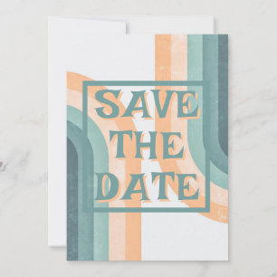 70s Vintage Rainbow Wedding Save The Date