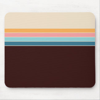 70s Vintage Retro Color Stripes Mouse Pad