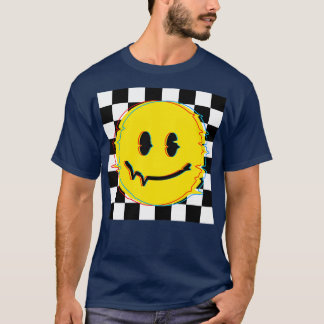 70s Vintage Smiley Glitch T-Shirt