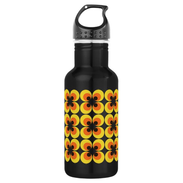 70s Wallpaper 532 Ml Water Bottle (Front)
