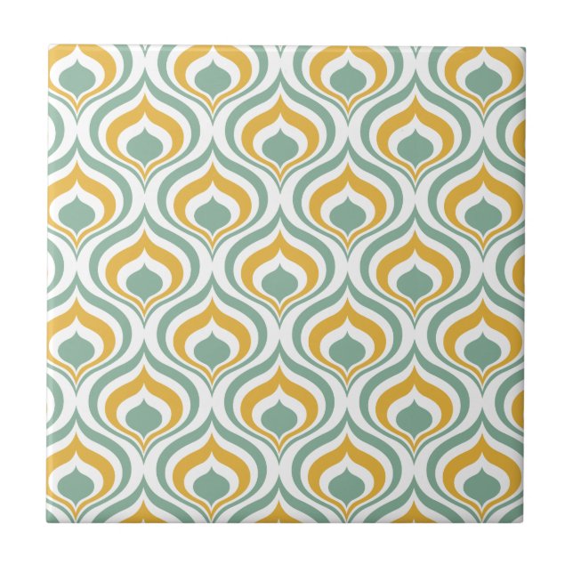 70's Wallpaper Pattern Ceramic Tile (Front)