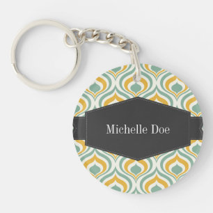 70's Wallpaper Pattern Key Ring