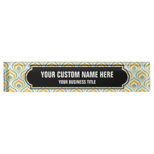 70's Wallpaper Pattern Nameplate