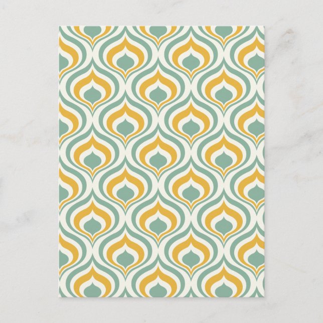 70's Wallpaper Pattern Postcard (Front)