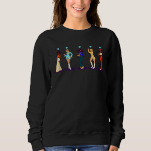 70s women characters sweatshirt