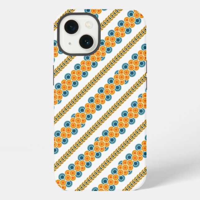 70's years circle rows iPhone case (Back)