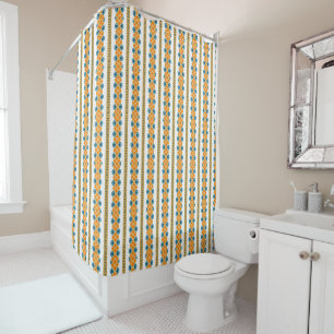 70's years circle rows shower curtain