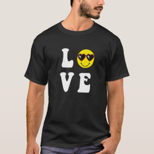 70s Yellow Smile Face Shirt Cute Happy Peace Smili