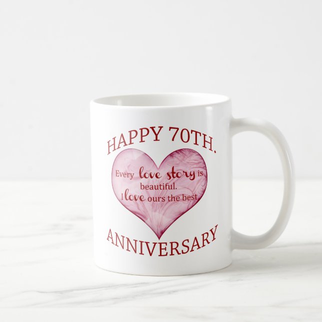 70th. Anniversary Coffee Mug (Right)
